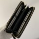 Fake Calfskin Gold-Tone Metal Wallet AP1899 black Replica