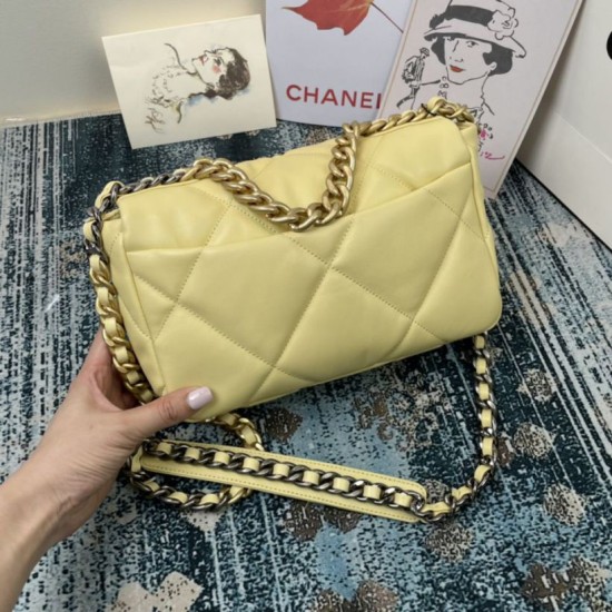Replica Large 19 Wool Tweed Flap Bag AS1162 AS1160 Apricot Replica Large 19 Wool Tweed Flap Bag AS1162 AS1160 Apricot