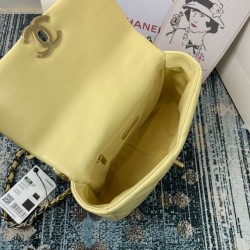 Replica Large 19 Wool Tweed Flap Bag AS1162 AS1160 Apricot