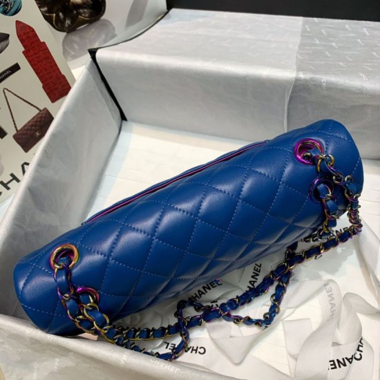Fake Classic Flap Bag A0112 Color hardware Blue Replica