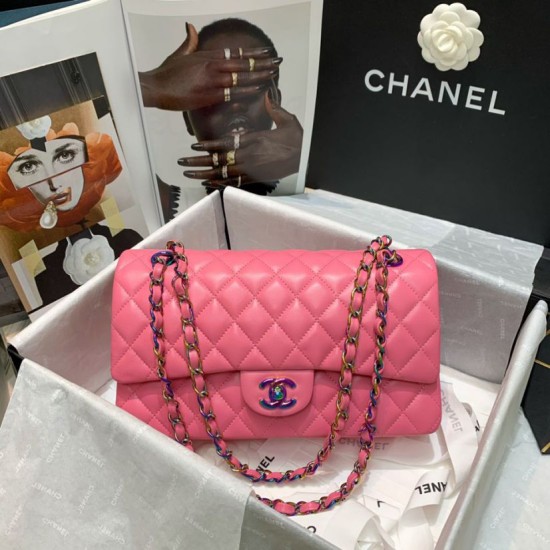 Fake Classic Flap Bag A0112 Color hardware Rose Replica