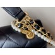 Replica New Mini Crystal Pearls Chain Bag AS2210 Black