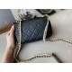 Replica New Mini Crystal Pearls Chain Bag AS2210 Black