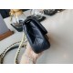 Replica New Mini Crystal Pearls Chain Bag AS2210 Black