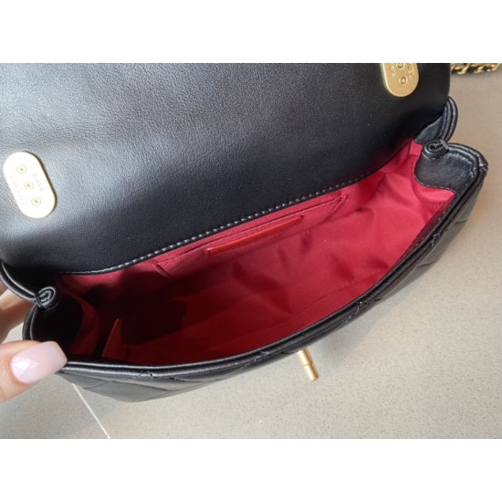 Replica New Mini Crystal Pearls Chain Bag AS2210 Black