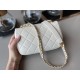 Replica New Mini Crystal Pearls Chain Bag AS2210 White