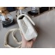 Replica New Mini Crystal Pearls Chain Bag AS2210 White