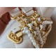 Replica New Mini Crystal Pearls Chain Bag AS2210 White