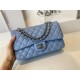 Replica Classic Flap Bag A1112 Blue Silver Hardware