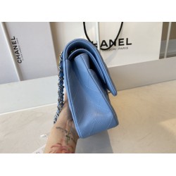 Replica Classic Flap Bag A1112 Blue Silver Hardware