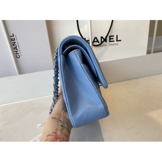 Replica Classic Flap Bag A1112 Blue Silver Hardware
