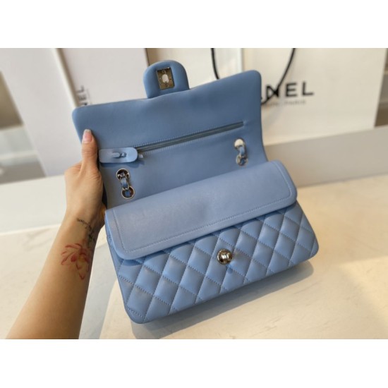 Replica Classic Flap Bag A1112 Blue Silver Hardware