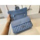 Replica Classic Flap Bag A1112 Blue Silver Hardware