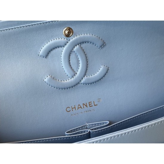 Replica Classic Flap Bag A1112 Blue Silver Hardware