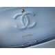 Replica Classic Flap Bag A1112 Blue Silver Hardware