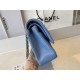 Fake Classic Flap Bag A1112 Blue Gold Hardware Replica