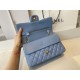 Fake Classic Flap Bag A1112 Blue Gold Hardware Replica