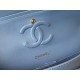Fake Classic Flap Bag A1112 Blue Gold Hardware Replica