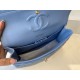 Fake Classic Flap Bag A1112 Blue Gold Hardware Replica