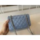 Replica Classic Flap Bag A1113 Blue Silver Hardware