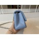 Replica Classic Flap Bag A1113 Blue Silver Hardware