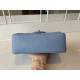 Replica Classic Flap Bag A1113 Blue Silver Hardware
