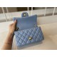 Replica Classic Flap Bag A1113 Blue Silver Hardware