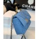 Fake Large 19 Wool Tweed Flap Bag AS1162 AS1160 Blue Replica Replica Large 19 Wool Tweed Flap Bag AS1162 AS1160 Blue