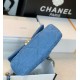 Fake Large 19 Wool Tweed Flap Bag AS1162 AS1160 Blue Replica Replica Large 19 Wool Tweed Flap Bag AS1162 AS1160 Blue