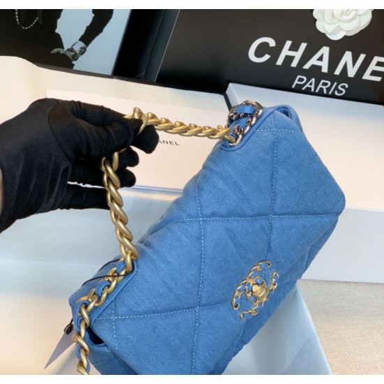 Fake Large 19 Wool Tweed Flap Bag AS1162 AS1160 Blue Replica Replica Large 19 Wool Tweed Flap Bag AS1162 AS1160 Blue