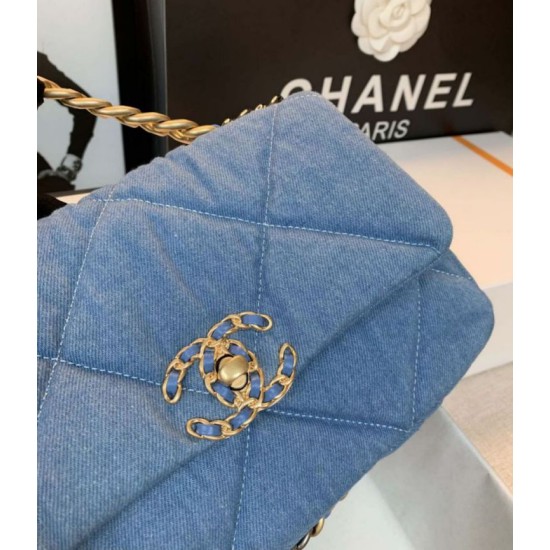 Fake Large 19 Wool Tweed Flap Bag AS1162 AS1160 Blue Replica Replica Large 19 Wool Tweed Flap Bag AS1162 AS1160 Blue