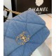 Fake Large 19 Wool Tweed Flap Bag AS1162 AS1160 Blue Replica Replica Large 19 Wool Tweed Flap Bag AS1162 AS1160 Blue