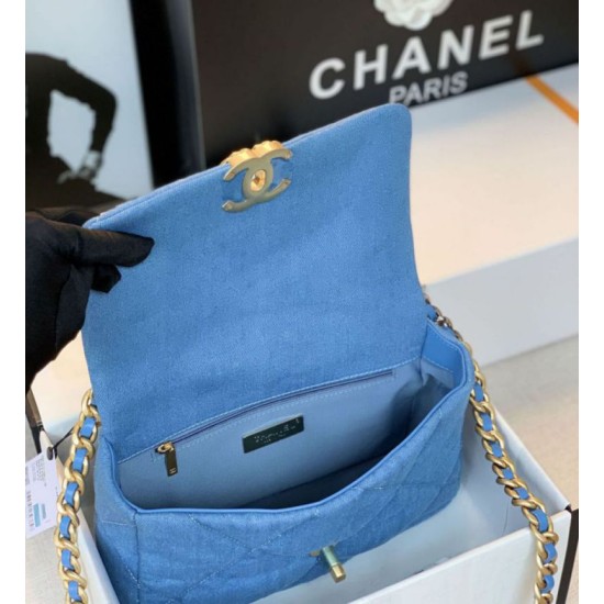Fake Large 19 Wool Tweed Flap Bag AS1162 AS1160 Blue Replica Replica Large 19 Wool Tweed Flap Bag AS1162 AS1160 Blue