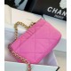 Replica Large 19 Wool Tweed Flap Bag AS1162 AS1160 Rose Replica Large 19 Wool Tweed Flap Bag AS1162 AS1160 Rose