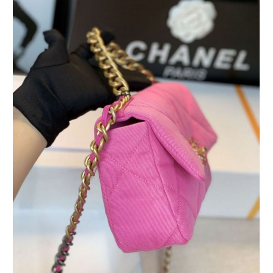 Replica Large 19 Wool Tweed Flap Bag AS1162 AS1160 Rose Replica Large 19 Wool Tweed Flap Bag AS1162 AS1160 Rose