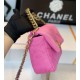Replica Large 19 Wool Tweed Flap Bag AS1162 AS1160 Rose Replica Large 19 Wool Tweed Flap Bag AS1162 AS1160 Rose