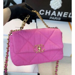 Replica Large 19 Wool Tweed Flap Bag AS1162 AS1160 Rose
