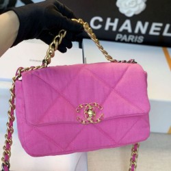 Replica Large 19 Wool Tweed Flap Bag AS1162 AS1160 Rose