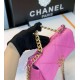 Replica Large 19 Wool Tweed Flap Bag AS1162 AS1160 Rose Replica Large 19 Wool Tweed Flap Bag AS1162 AS1160 Rose