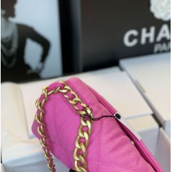 Replica Large 19 Wool Tweed Flap Bag AS1162 AS1160 Rose Replica Large 19 Wool Tweed Flap Bag AS1162 AS1160 Rose