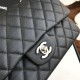 Replica Classic Flap Bag A1112 Black Silver Hardware