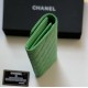 Fake A80758 Quilted Long Flap Wallet Green Replica