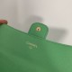 Fake A80758 Quilted Long Flap Wallet Green Replica
