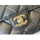 Replica Calfskin Mini Sqaure Flap Bag AS2468 Black
