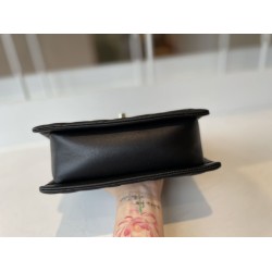 Replica Calfskin Mini Sqaure Flap Bag AS2468 Black