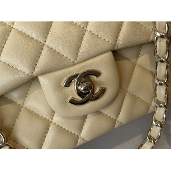 Fake Classic Flap Bag A1112 Apricot Gold Hardware Replica