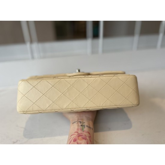 Fake Classic Flap Bag A1112 Apricot Gold Hardware Replica