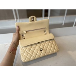 Fake Classic Flap Bag A1112 Apricot Gold Hardware Replica