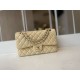 Fake Classic Flap Bag A1112 Apricot Gold Hardware Replica