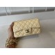 Replica Classic Flap Bag A1112 Apricot Silver Hardware